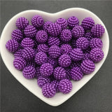 10mm 50pcs Acrylic Beads Bayberry Beads Round Loose Beads Fit Europe Beads For Jewelry Making DIY Accessories