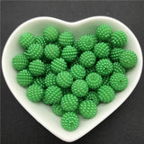 10mm 50pcs Acrylic Beads Bayberry Beads Round Loose Beads Fit Europe Beads For Jewelry Making DIY Accessories