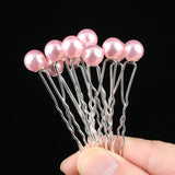 10pcs/Lot Wedding Crystal Resin Flower Hair pins For Silver Bridal Hair Accessories Women Pearl Hair Clips Wedding Hair Jewelry