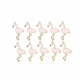 10pcs Trendy Alloy Flamingo Squirrel Enamel Charms Lovely DIY Pendant Handmade Jewelry For Necklace Bracelet