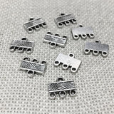 10pcs component multilayer clasp buckle necklace bails connector tassel chains 3 strands toggle filigree jewelry joyas craft