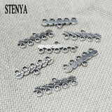 10pcs component multilayer clasp buckle necklace bails connector tassel chains 3 strands toggle filigree jewelry joyas craft