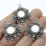 10pcs/lot Charms Earring Connector Antique Silver Color Earring Connector Charms Earring Connector Charms For Jewelry Making