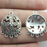 10pcs/lot Earring Connector Charms Antique Silver Color Earring Charms Connector For Jewelry Making