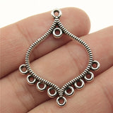 10pcs/lot Earring Connector Charms Antique Silver Color Earring Charms Connector For Jewelry Making