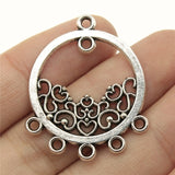 10pcs/lot Earring Connector Charms Antique Silver Color Earring Charms Connector For Jewelry Making