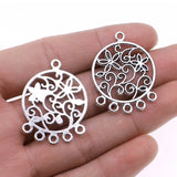 10pcs/lot Earring Connector Charms Antique Silver Color Earring Charms Connector For Jewelry Making