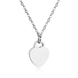 11.11 LUXUSTEEL Heart Pendants Stainless Steel Gold Color Chain Necklace Women Choker Necklace Collar Bijoux Collier Best Friend