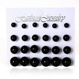 12 pairs/set White Simulated Pearl Stud Earrings Set For Women Jewelry Accessories Piercing Ball Earrings kit Bijouteria brincos