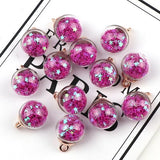 15mm Colorful Transparent Glass Ball  Star Charms Pendant  Finding for Hair Jewelry Accessories Earring Charms