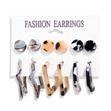 17KM 2019 Oversize Earrings Set Pearl Hoop Earrings For Women Gold Twist Earring Brincos Big Circle Leopard Fashion Jewelry