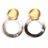 17KM NEW Geometric Korean Earrings For Women 2019 Big Round Heart Gold Drop Earring Christmas Fashion Bohemian Jewelry Wholesale