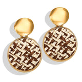 17KM NEW Geometric Korean Earrings For Women 2019 Big Round Heart Gold Drop Earring Christmas Fashion Bohemian Jewelry Wholesale