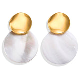 17KM NEW Geometric Korean Earrings For Women 2019 Big Round Heart Gold Drop Earring Christmas Fashion Bohemian Jewelry Wholesale