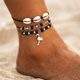 17MILE Bohemian Beads Stone Star Anklets For Women Weave Rope Anklet Charm Bracelets On Leg Beach Jewelry 2019 New Drop Shipping