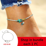 17MILE Bohemian Beads Stone Star Anklets For Women Weave Rope Anklet Charm Bracelets On Leg Beach Jewelry 2019 New Drop Shipping