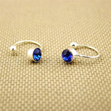 1pair Women Girl Clip On U Body Crystal Rhinestone Earring Stainless Steel Ear Cuff Stud Ear Jewelry Gift