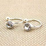 1pair Women Girl Clip On U Body Crystal Rhinestone Earring Stainless Steel Ear Cuff Stud Ear Jewelry Gift