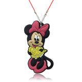 1pcs Mickey Cartoon Necklace Minnie PVC Pendant Choker Kawaii Charm Rope Chain Fashion Accessories Kids Birthday Gift