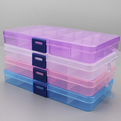 1pcs Plastic 6/815 Storage boxes Slots Adjustable packaging transparent Tool Case Craft Organizer box jewelry accessories