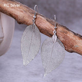 2018 Fashion Bohemian Long Earrings Unique Natural Real Leaf Big Earrings For Women  Jewelry Gift oorbellen pendientes mujer mod