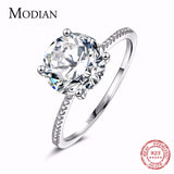 2019 Classic Luxury Real Solid 925 Sterling Silver Ring 3Ct 10 Hearts Arrows Zircon Wedding Jewelry Rings Engagement For Women