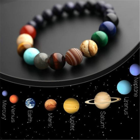 2019 Eight Planets Bead Bracelet Men Natural Stone Universe Yoga Solar Chakra Bracelet for Women Men Jewelry Gifts Drop Shipping