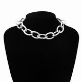 2019 Gothic Chunky chain Choker Necklace Punk rock Statement Necklace Women goth Jewelry Vintage collier femme fashion jewelry