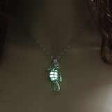 2019 Moon Glowing Necklace Gem Charm Jewelry Silver Plated Women Halloween Pendant Hollow Luminous Stone Pendant Necklace Gifts