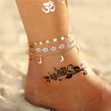 2019 New Boho Turtle Pendant Anklets For Women Shell Anklet Bracelets On The Leg Bohemian Foot Ocean Jewelry Drop Shipping