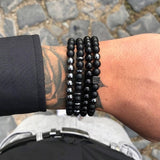 2019 New Fashion Men Bracelet Sets Trendy Handmade Classic Strand Stone Beaded Bracelet For Men Jewelry Gift Pulsera Hombre