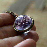 2019 New Nebula Galaxy Double Sided Pendant Necklace Universe Planet Jewelry Glass Art Picture Handmade Statement Necklace