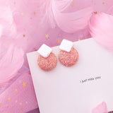 2019 Pink Earrings Korean Flower Sweet Geometric Earring Simulated Pearl pendientes mujer For Women Tassel Ear Jewelry brincos