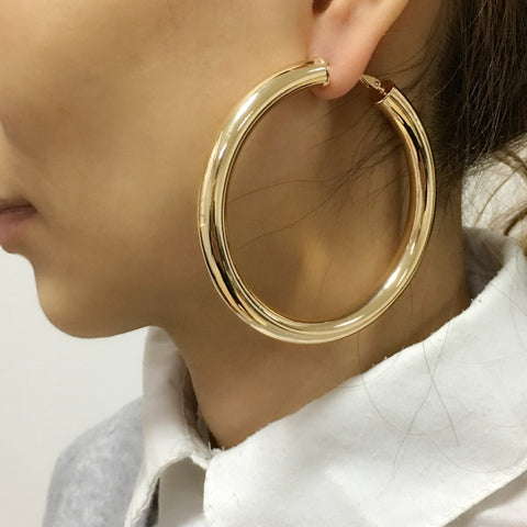 2019 Punk 70mm Diameter Hoop Earrings For Women Statement Earrings Fashion Jewelry Accessories UKMOC