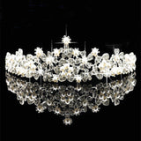 2019 Women Princess Crown Headband Crystal Rhinestone Tiara And Crowns Hair Band Jewelry Silver Bridal Hair Accessories Wedding