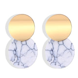 2019 new Korean version of the earrings female models round heart pendant earrings fashion big gold geometric jewelry wholesale