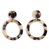 2019 new Korean version of the earrings female models round heart pendant earrings fashion big gold geometric jewelry wholesale