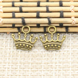 20pcs Charms crown 13x14mm Tibetan Silver Plated Pendants Antique Jewelry Making DIY Handmade Craft