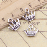 20pcs Charms crown 13x14mm Tibetan Silver Plated Pendants Antique Jewelry Making DIY Handmade Craft