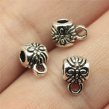 20pcs/lot Bails Beads Connector Charms Jewelry Findings Diy Bails Beads Charms Connector Wholesale Antique Silver Color