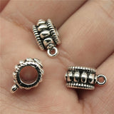 20pcs/lot Bails Beads Connector Charms Jewelry Findings Diy Bails Beads Charms Connector Wholesale Antique Silver Color