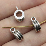 20pcs/lot Bails Beads Connector Charms Jewelry Findings Diy Bails Beads Charms Connector Wholesale Antique Silver Color