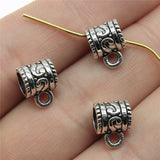 20pcs/lot Bails Beads Connector Charms Jewelry Findings Diy Bails Beads Charms Connector Wholesale Antique Silver Color