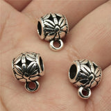 20pcs/lot Bails Beads Connector Charms Jewelry Findings Diy Bails Beads Charms Connector Wholesale Antique Silver Color