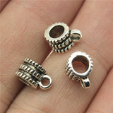 20pcs/lot Bails Beads Connector Charms Jewelry Findings Diy Bails Beads Charms Connector Wholesale Antique Silver Color