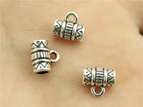 20pcs/lot Charms Connector Bails Beads Antique Silver Color Bails Beads Charms Jewelry Findings Diy Bails Beads Connector