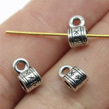 20pcs/lot Charms Connector Bails Beads Antique Silver Color Bails Beads Charms Jewelry Findings Diy Bails Beads Connector