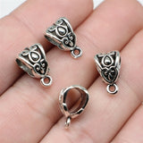 20pcs/lot Connector Charms Bail Beads Antique Silver Color Bail Beads Charms Jewelry Findings Diy Bail Beads Charms Connector