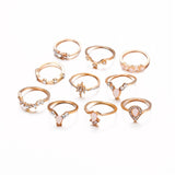 24 Design Gold Color Vintage Rings Set For Women BOHO Charm Knuckle Finger Ring Female Party Fashion Jewelry 2019 Drop Shipping