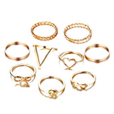 24 Design Gold Color Vintage Rings Set For Women BOHO Charm Knuckle Finger Ring Female Party Fashion Jewelry 2019 Drop Shipping